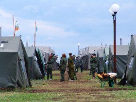 палаточный лагерь археологов