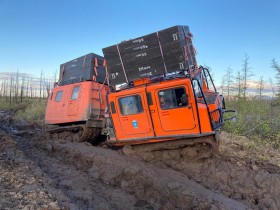 Спасатели из Дудинки на ликвидации ЧП в Норильске
