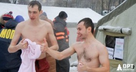 Армейские палатки М-10 на православном Крещении