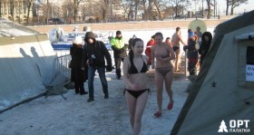 Армейские палатки М-10 на православном Крещении