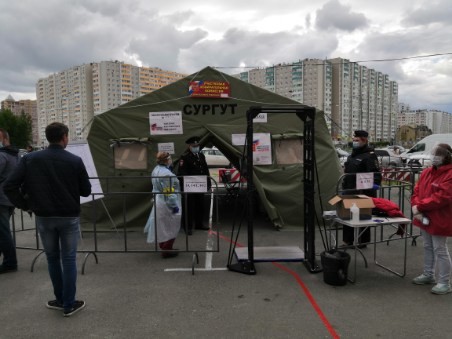 Организация голосования в палатке